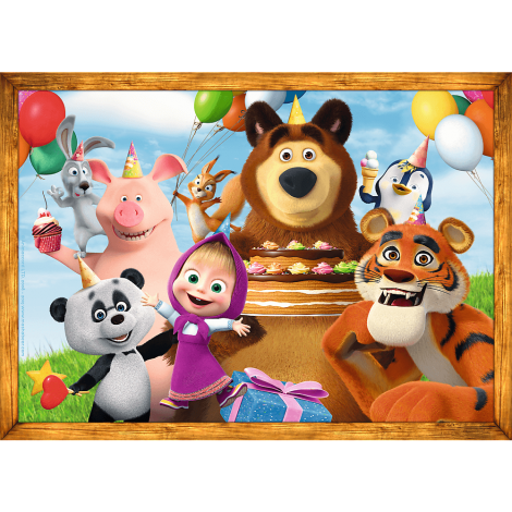 Puzzle Trefl 4w1 Masza i Niedźwiedź - 2